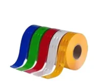 Reflective Warning Tape | Waterproof Sticker for Multipurpose Uses | 2 Inches | Pack of 5 | Multicolored