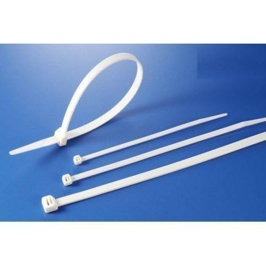 Heavy Duty Multipurpose White Nylon Self-Locking Zip Ties for Home and Office Cable Ties 14" (350X 7.60 MM) - Pack of 100 - Image 5