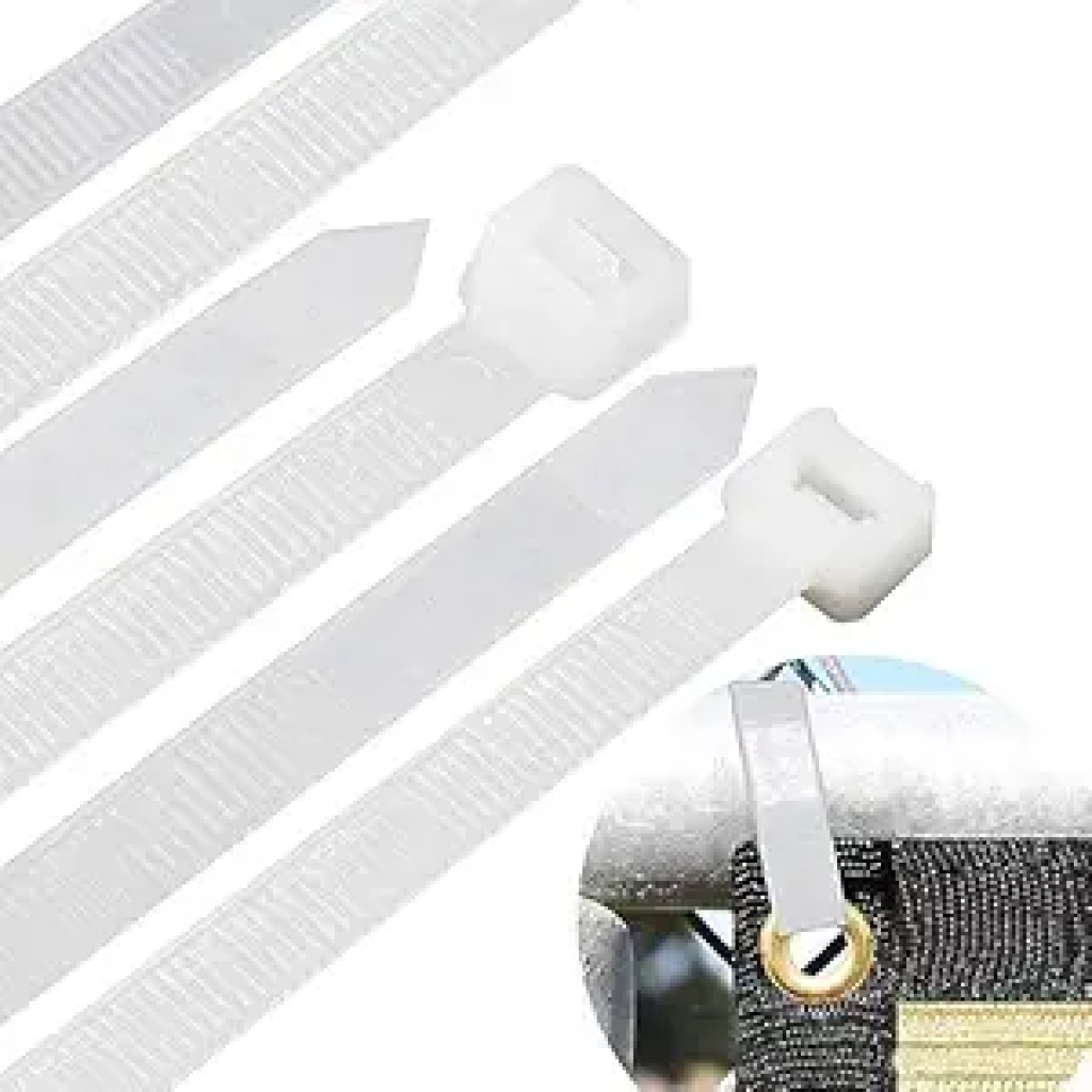 Heavy Duty Multipurpose White Nylon Self-Locking Zip Ties for Home and Office Cable Ties 14" (350X 7.60 MM) - Pack of 100 - Image 2