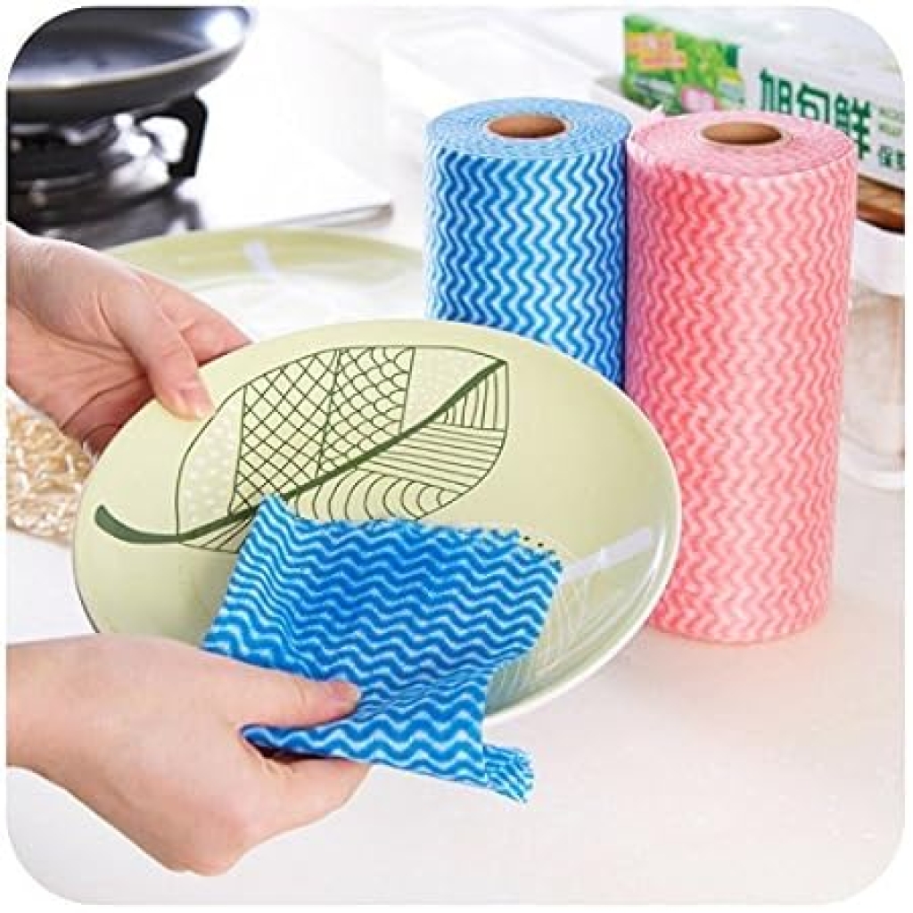 Multi-Use Washable Kitchen Tissue Rolls | 230mm x 210mm | For Kitchen, Floor & Wall Cleaning | 70 Pulls/Roll | Buy One Get One Free - Image 7