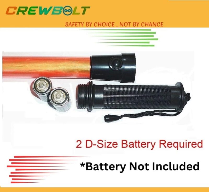 Traffic Baton Light, 21 Inch, Red & Green Blinking Signals, Pack of 5 - Image 7