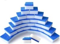 4X Stronger Magic Eraser Sponge || Multi-Purpose Power Scrub for Household, Office & Industrial Cleaning || Melamine Foam Eraser for Kitchen, Bathroom, and Boat Scuffs || Pack of 15