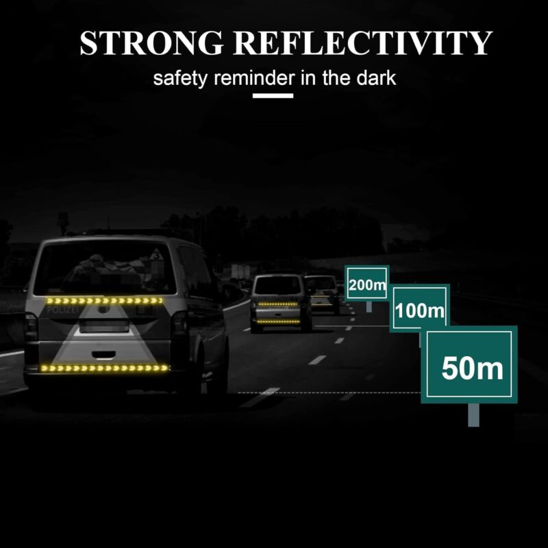 Yellow and Black Arrow Reflective Honeycomb Tape | High Intensity & Visibility Safety Warning Tape | Waterproof Self Adhesive Tape | 2 Inch X 8 Meters | Pack of 1 - Image 8