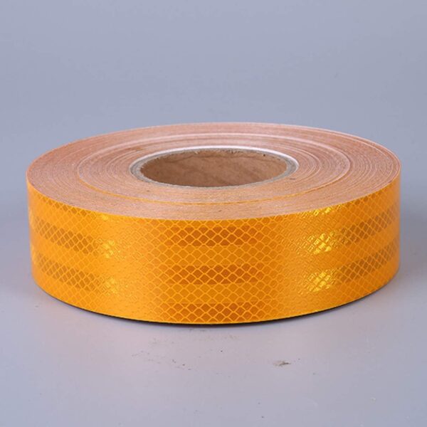 Premium Yellow Reflective Tape for High Visibility | Used To Mark Caution Warnings in Industry, Automobile & Parking | Hazard Reflective Tape Arrow Yellow Night Glow | Pack Of 1| 2 inch x 50 Meter - Image 4
