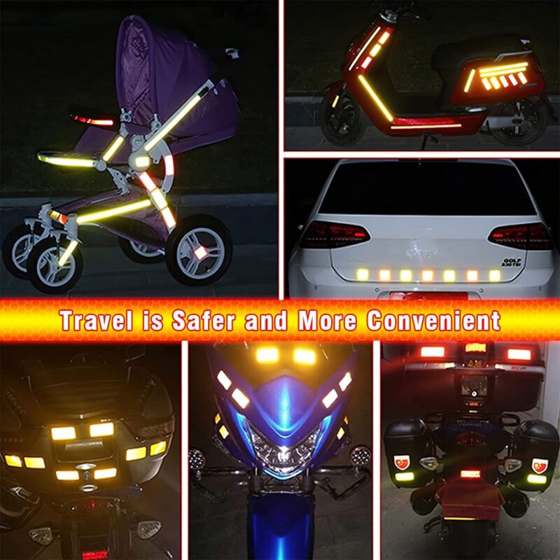 High Visibility Reflective Tape Set 2 inches Red, White, Yellow||Pack of 3 - Image 4