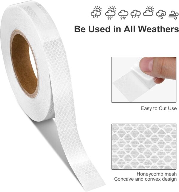 Crewbolt 1-Inch High-Intensity White Reflective Tape - Image 3