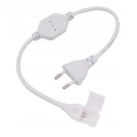 220V LED Rope Light Adapter | 2 Pin 6mm Connector Plug for Flexible Strip & Tape Rope Lights | Pack of 10