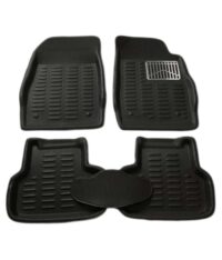 3D Car Floor Mats Black | All-Weather Waterproof Foot Mats | Anti-Slip Dustproof Car Interior Mats for Front & Rear Seats