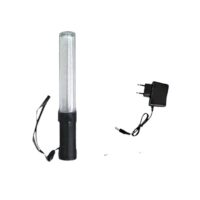Rechargeable Traffic Baton Light Stick with Torch | Red & Green LED Warning Signal, 28cm – Lithium-Ion Battery | Includes Charger | Pack of 1