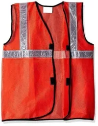 Orange Reflective Safety Jacket with 2 Inch Reflective Tape