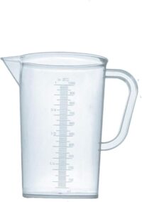 1 Litre Transparent Measuring Jug | BPA-Free Plastic Measuring Cup with Handle & Spout for Kitchen, Baking & Lab Use