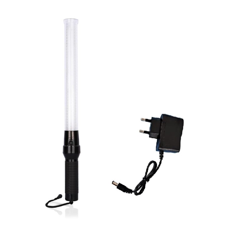 Crewbolt Rechargeable Traffic Baton Light Stick | Red & Green LED Warning Signal, 21 Inch