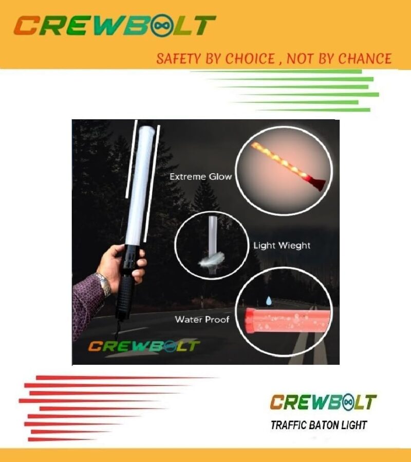 Waterproof Traffic Baton Light Stick | 21 Inch LED Road Safety Signal Red & Green Emergency Safety Rod Stick - Image 4