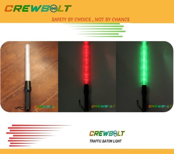 Waterproof Traffic Baton Light Stick | 21 Inch LED Road Safety Signal Red & Green Emergency Safety Rod Stick - Image 5