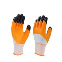 Safety Gloves for Men Industrial | Nitrile Gloves| Orange