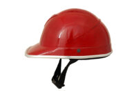 Industrial Safety Helmet Red | High-Impact Resistant Head Protection with Adjustable Strap | Construction & Site Safety Gear
