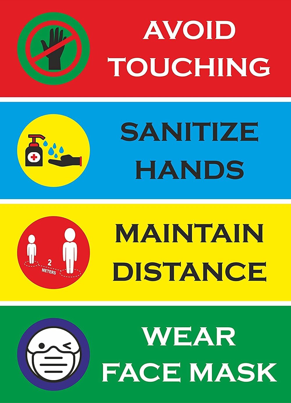 "Maintain Distance" Safety Sticker