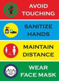 "Maintain Distance" Safety Sticker