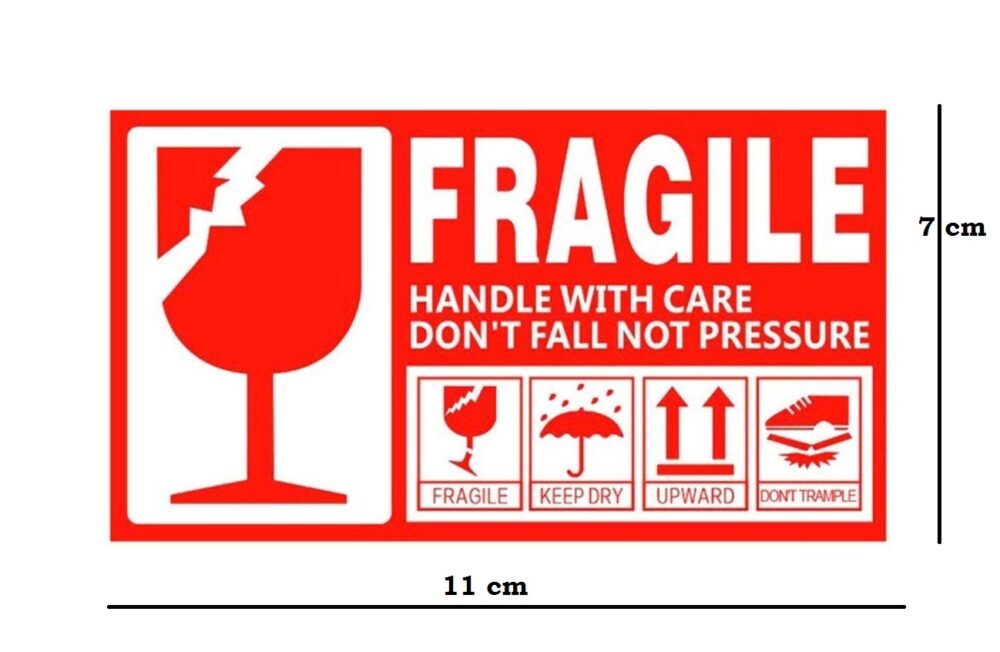"Fragile- Handle with Care" Safety Sticker