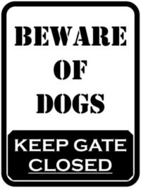 "Beware of Dogs" Safety Sticker