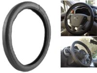 Black Dotted Steering Cover | Perforated Grip Pattern for Ventilation & Style | Anti-Slip Car Accessory