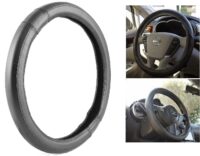 Plain Black Steering Wheel Cover | Classic Matte Finish with Soft Grip | Universal Fit for Most Vehicles