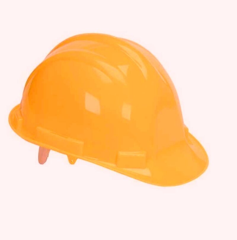 Industrial Safety Helmet Yellow | High-Impact Resistant Head Protection with Adjustable Strap | Construction & Site Safety Gear