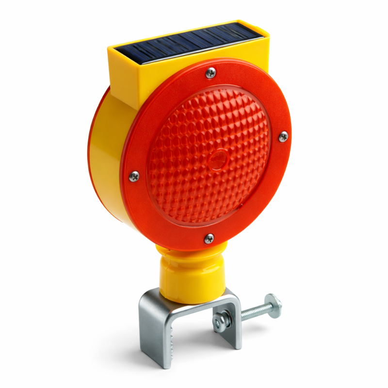 Solar Blinking Flasher | Waterproof Safety Signal Light for Barriers ...