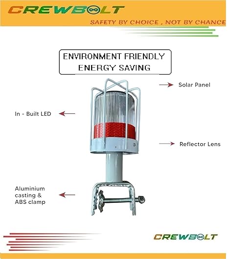 Solar Blinkers Light | Aluminium Body with ABS Clamp| Jaali Blinker - Image 3
