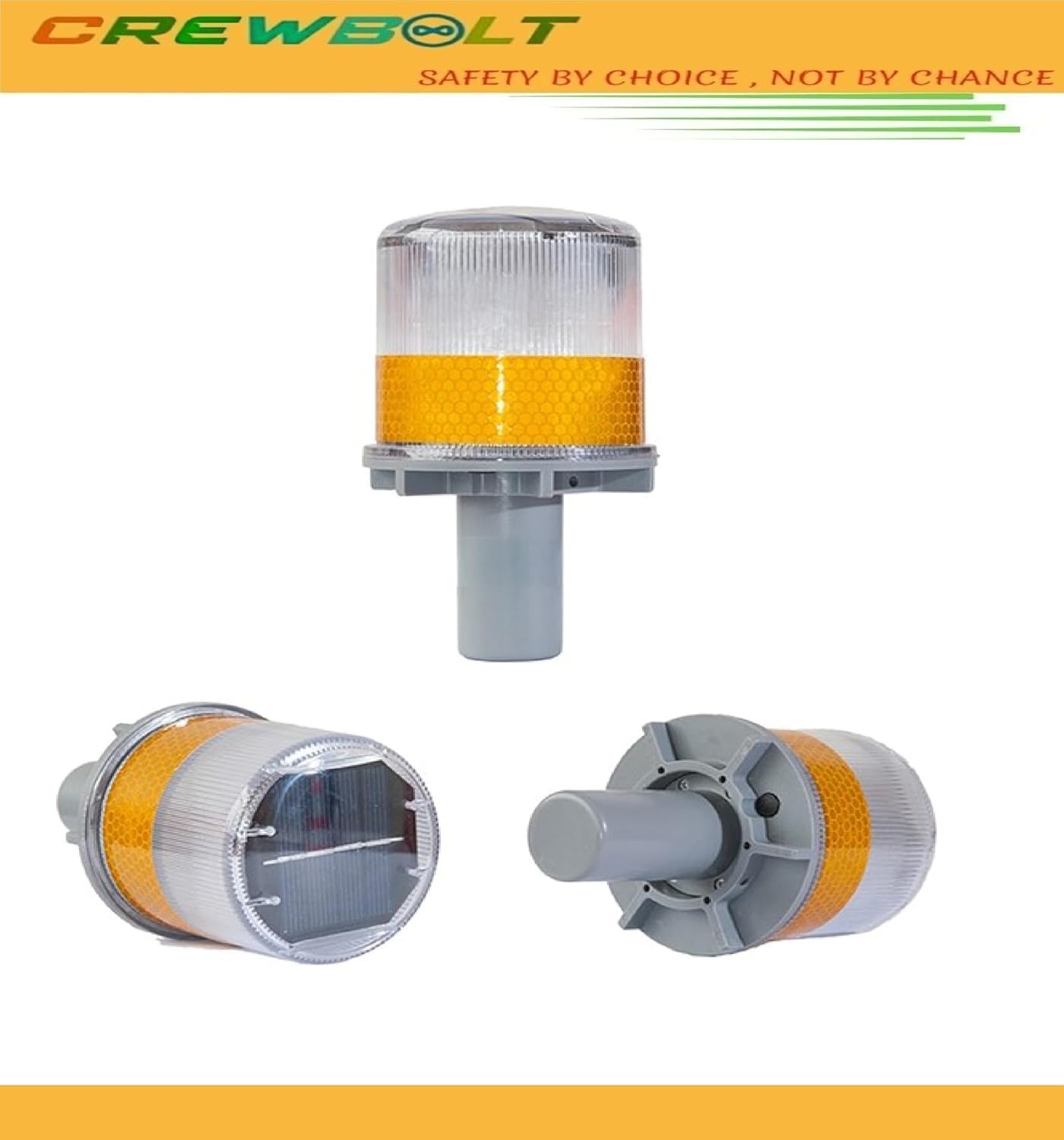 Solar Blinker Light | Aluminium Body with ABS Clamp| Yellow - Image 4