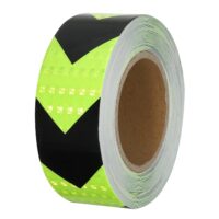 2 Inches X 50 Meters Reflective Tape Reflective Arrow Marking|| Black And Green